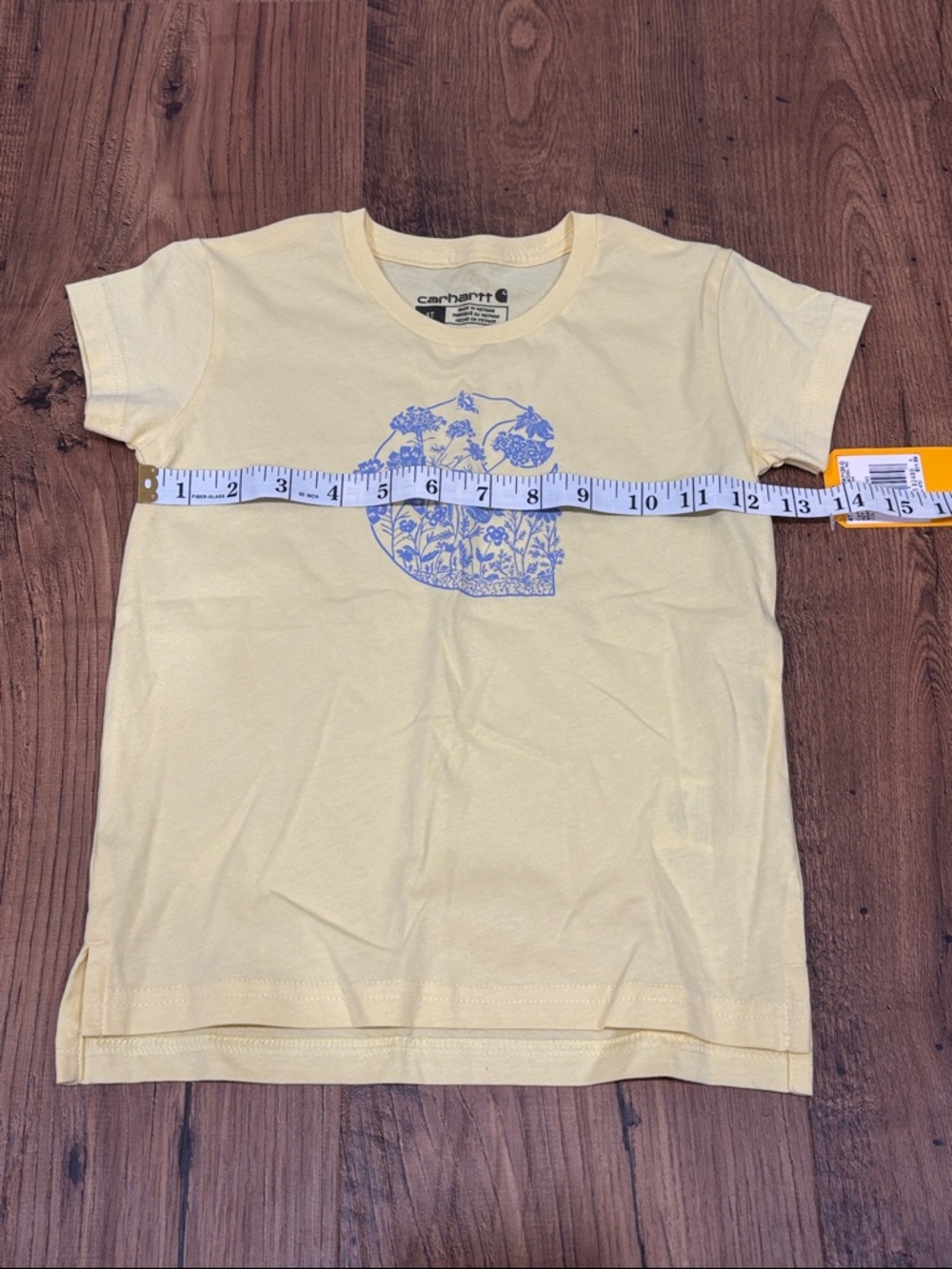 Carhartt Yellow Kids with Floral Graphic Tee 4T - Picture 10 of 11